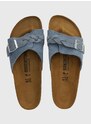 Semišové pantofle Birkenstock Oita Braided dámské, 1026629