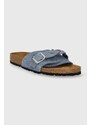 Semišové pantofle Birkenstock Oita Braided dámské, 1026629