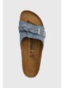 Semišové pantofle Birkenstock Oita Braided dámské, 1026629