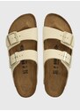 Kožené pantofle Birkenstock Arizona dámské, béžová barva, 1026711