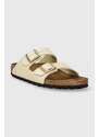 Kožené pantofle Birkenstock Arizona dámské, béžová barva, 1026711