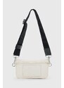 Kožená kabelka AllSaints ZOE bílá barva
