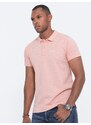 Ombre Clothing Pletená polokošile - světle růžová V5 S1746