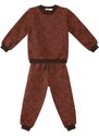 Denokids Animals Baby Boy Brown Tracksuit Set