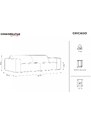 Světle béžová čalouněná třímístná pohovka Cosmopolitan Design Chicago 204 cm