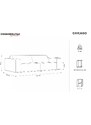 Světle béžová čalouněná čtyřmístná pohovka Cosmopolitan Design Chicago 244 cm