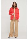 Oboustranná bunda Pepe Jeans dámská, červená barva, přechodná