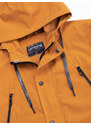 Ombre Clothing Pánská bunda typu parka s kapsami - hořčicová V3 OM-JANP-22FW-004