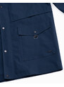 Ombre Clothing Pánská bunda parka s kapsami - tmavě modrá V1 OM-JANP-22FW-004