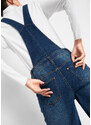 bonprix Džínové kalhoty s laclem, pohodlný střih Modrá