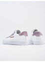 Children's sneakers Shelvt white with pink glitter