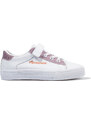 Children's sneakers Shelvt white with pink glitter