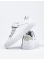 Baby sneakers Shelvt white with silver glitter