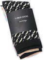 Orsay Súprava siedmich párov dámskych ponožiek v béžovej a čiernej farbe - Dámské
