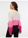 Orsay Béžovo-ružový dámsky pruhovaný sveter - Dámské