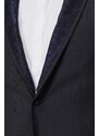 ALTINYILDIZ CLASSICS Men's Navy Blue Slim Fit Slim Fit Camouflage Shawl Collar Woolen Tuxedo Suit