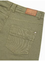 Ombre Clothing Pánské šortky CHINO - khaki V14 OM-SRDS-0103