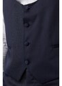 ALTINYILDIZ CLASSICS Men's Navy Blue Slim Fit Slim Fit Swallowtail Collar Dobby Vest Tuxedo Suit