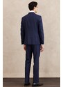 ALTINYILDIZ CLASSICS Men's Navy Blue Slim Fit Slim Fit Monocollar Patterned Vest Tuxedo Suit.