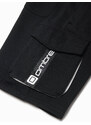 Ombre Clothing Pánské šortky s cargo kapsami - černé V3 OM-SRSK-0106