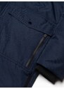 Ombre Alaskan men's winter jacket with detachable fur from the hood - navy blue