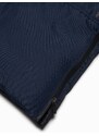 Ombre Alaskan men's winter jacket with detachable fur from the hood - navy blue