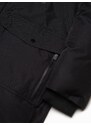 Ombre Alaskan men's winter jacket with detachable fur from the hood - black