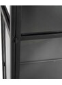 White Label Černá kovová vitrína WLL ROB 103 x 52 cm