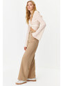 Trendyol Mink Wide Leg Wide Leg Woven Trousers