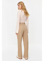 Trendyol Mink Wide Leg Wide Leg Woven Trousers