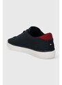 Tenisky Tommy Hilfiger TH HI VULC LOW STRIPES MESH pánské, tmavomodrá barva, FM0FM04946