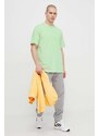 Bavlněné tričko adidas zelená barva, IR9111