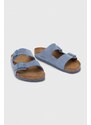 Semišové pantofle Birkenstock Arizona modrá barva, 1026729