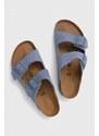 Semišové pantofle Birkenstock Arizona modrá barva, 1026729