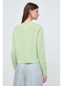 Kašmírový svetr MAX&Co. zelená barva
