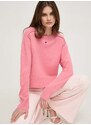 Kašmírový svetr MAX&Co. růžová barva
