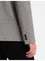 Ombre Clothing Pánské stylové sako bez klop - světle šedé V1 OM-BLZB-0124