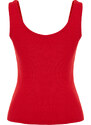 Trendyol Red Fitted Pool Neck Ribbed Stretchy Knitted Undershirt