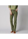 Blancheporte Rovné manšestrové kalhoty mechově zelená 36