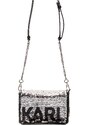 Karl Lagerfeld dámská kabelka Sequin černo stříbrná s měnícími flitry