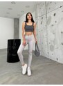 BİKELİFE Women's Stone Rise Waist Ankle Length Slim Leg Skinny Lycra Pants for Women.