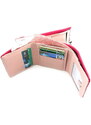 Camerazar Elegantní Malá Dámská Peněženka na Zip, Pudrově Růžová, ekologická umělá kůže, 11x8.5x3.5 cm
