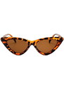 Camerazar Dámské Sluneční Brýle Cat Eye s UV400 Filtrem, Akrylový Rám, Skleněné Čočky, Karmínová/Černá/Tygrí Vzor