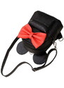 Camerazar Malý dámský batoh Minnie Mouse, červená ekokoža, 22x17x9 cm