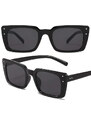Camerazar Unisex sluneční brýle s kočičíma očima, černá barva, plastový rám, UV400 cat 3 filtr