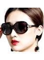 Camerazar Dámské sluneční brýle Flyback Retro, černé plastové, UV400 filtr, 130 mm nožičky