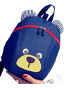 Camerazar Dětský batoh Medvídek pro předškoláky s ušima a šňůrkou na krk, polyester, 27x22x10 cm