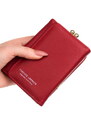 Camerazar Elegantní dámská peněženka z ekologické umělé kůže, tmavě červená, 12x8.5x4.5 cm