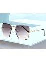Camerazar Dámské sluneční brýle bezrámečkové, mírně stínované, plastové - UV400 filtr kat. 3D