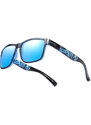 Camerazar Pánské čtvercové polarizační sluneční brýle, zrcadlové, UV-400 filtr, kovové panty